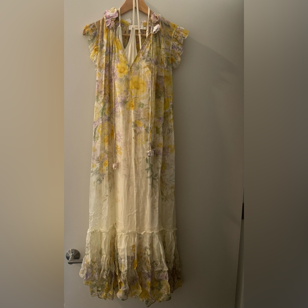 Zimmermann Harmony Flutter Dress, color Citrus Garden Print, size 2 (Medium)
